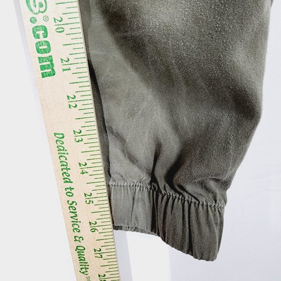 Abercrombie & Fitch Joggers DIstressed Olive Green Fatigue Cargo Jogger Pants Lg - Picture 10 of 10